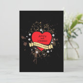 ヴィンテージルックロック転がと音楽のテーマ結婚の 招待状 (スタンド正面)