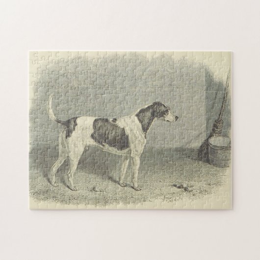 ヴィンテージルック犬、バケツ、ほうきジグソーパズル ジグソーパズル (横)