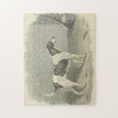 ヴィンテージルック犬、バケツ、ほうきジグソーパズル ジグソーパズル (縦)