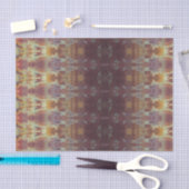 ヴィンテージルック金ゴールドと紫色のパターン 薄葉紙 (クラフト)