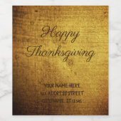 ヴィンテージルック金ゴールド使用パーソナライズされた、 ワインラベル (シングルラベル)