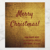 ヴィンテージルック金ゴールド使用パーソナライズされた、 ワインラベル (シングルラベル)