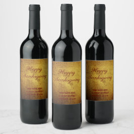 ヴィンテージルック金ゴールド使用パーソナライズされた、 ワインラベル