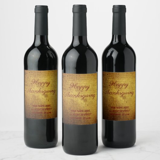 ヴィンテージルック金ゴールド使用パーソナライズされた、 ワインラベル (ボトル)