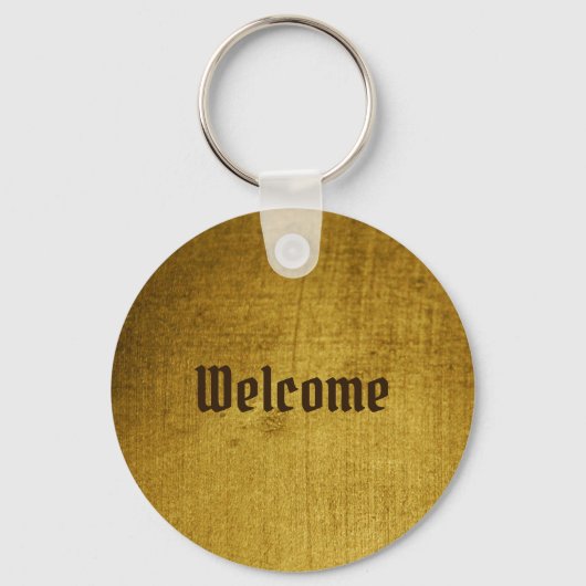 ヴィンテージルック金ゴールド使用。ヴィンテージ キーホルダー (正面)