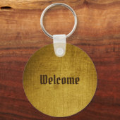 ヴィンテージルック金ゴールド使用。ヴィンテージ キーホルダー (正面)