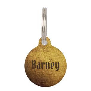 ヴィンテージルック金ゴールド使用。ヴィンテージ ペット　ネームタグ