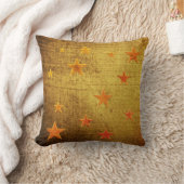 ヴィンテージルック金ゴールド使用、星 クッション (ブランケット)