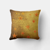 ヴィンテージルック金ゴールド使用、星 クッション (裏面)