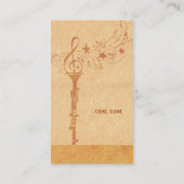 ヴィンテージルック音楽音楽クラリネットバンド 名刺 (裏面)