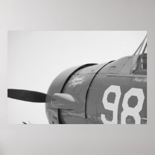 ヴィンテージルック飛行機キャンバス ポスター
