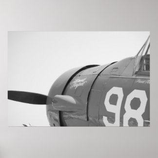 ヴィンテージルック飛行機キャンバス ポスター