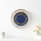 ヴィンテージルック24時間〔占星術の〕十二宮図 ラージ壁時計 (ホーム)