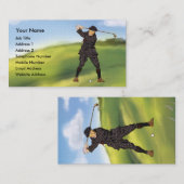 ヴィンテージルック·ピリオド·ゴルファー·ゴルフ·名刺 名刺 (正面/裏面)