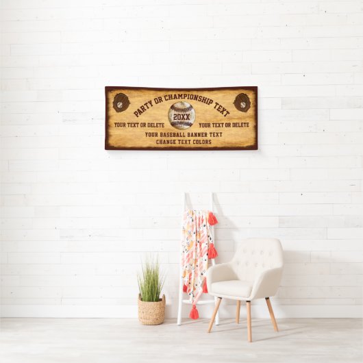 ヴィンテージルック·ベクールースボールがテキストの色を旗印 横断幕 (インサイチュ)