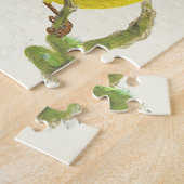 ヴィンテージルック、2つのパーチングバードパズル ジグソーパズル (側面)