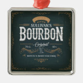 ヴィンテージルックADD NAMEアメリカンバーボンウィスキーバー メタルオーナメント (正面)