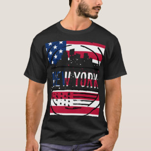 ヴィンテージルックNew York with Stars & ストライプ ユニセックス Tシャツ