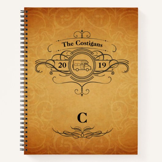 ヴィンテージルックRVモーターホームトラベルジャーナル ノートブック (正面)