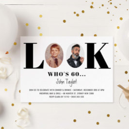 ヴィンテージルックWho's誕生日フォト招待状 招待状