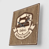 ヴィンテージルッパーソナライズされたクシーストレス裁縫室 スクエア壁時計 (傾斜)