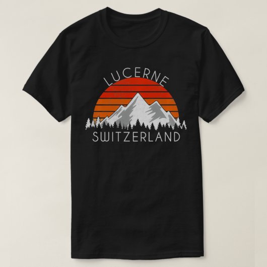 ヴィンテージルツェルン動揺してスイス Tシャツ (デザイン正面)