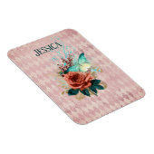 ヴィンテージルナモスブーケパーソナライズされた マグネット (右側)