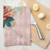 ヴィンテージルナモスブーケ キッチンタオル (四つ折り)