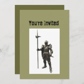 ヴィンテージルネッグランジサンス中世騎士 招待状 (正面/裏面)
