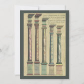 ヴィンテージルネッサンス建築；退職パーティー 招待状 (正面)