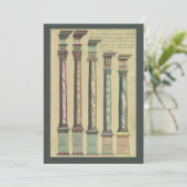 ヴィンテージルネッサンス建築；退職パーティー 招待状 (スタンド正面)