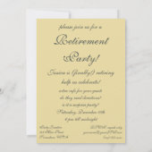 ヴィンテージルネッサンス建築;退職パーティー 招待状 (裏面)