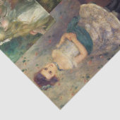 ヴィンテージルノアール1800年代の少女たちの絵画 薄葉紙 (詳細)