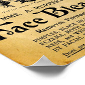 ヴィンテージルペルト顔漂白プリント ポスター (角)