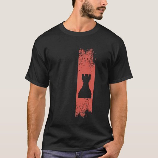 ヴィンテージルークチェスピースチェス愛好家 Tシャツ (正面)