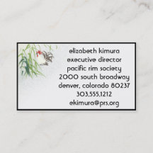 ヴィンテージルースターアジアスタイル名刺縁ど