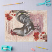 ヴィンテージルースターフローラエフェメラデクページ 薄葉紙 (クラフト)