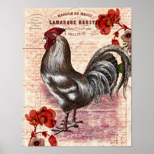 ヴィンテージルースターフローラエフェメラ ポスター (正面)