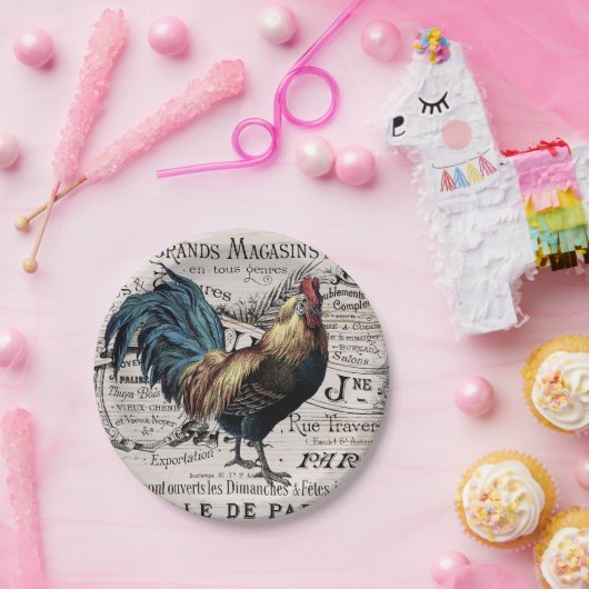 ヴィンテージルースター任意の目的パーティープレート ペーパープレート (パーティー)