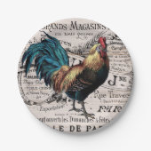 ヴィンテージルースター任意の目的パーティープレート ペーパープレート (正面)