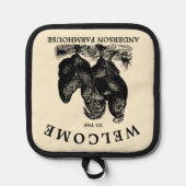 ヴィンテージルースター&ヘンファームハウスホームウェルカム 鍋敷き (正面)