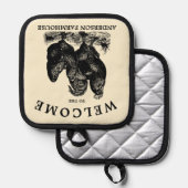 ヴィンテージルースター&ヘンファームハウスホームウェルカム 鍋敷き (正面/裏面)