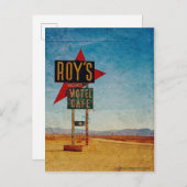 ヴィンテージルート66アメリカ沿道旅行 インビテーションポストカード (正面/裏面)