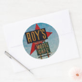 ヴィンテージルート66アメリカ沿道旅行 ラウンドシール (封筒)