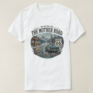 ヴィンテージルート66ウィンター・ロードトリップ Tシャツ
