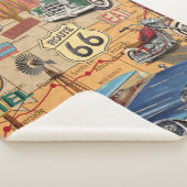 ヴィンテージルート66ポスター シェルパブランケット (3/4)