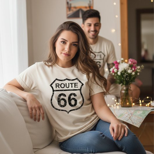 ヴィンテージルート66、旅行USA歴史ハイウェイ Tシャツ