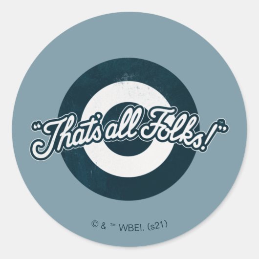 ヴィンテージルーニーTUNES™ "それはすべてのフォーク™" ラウンドシール (正面)