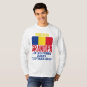 ヴィンテージルーマニアのグランドパルーマニア父の国旗 Tシャツ (正面フル)