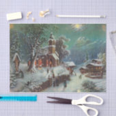 ヴィンテージルーラルクリスマスイブ出生絵画ズ 薄葉紙 (クラフト)